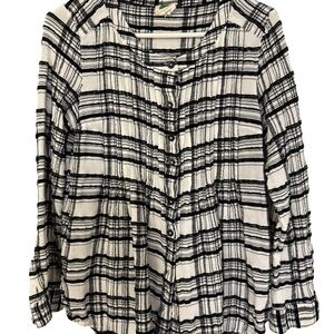 Anthropologie Plaid Button-Down Shirt Medium